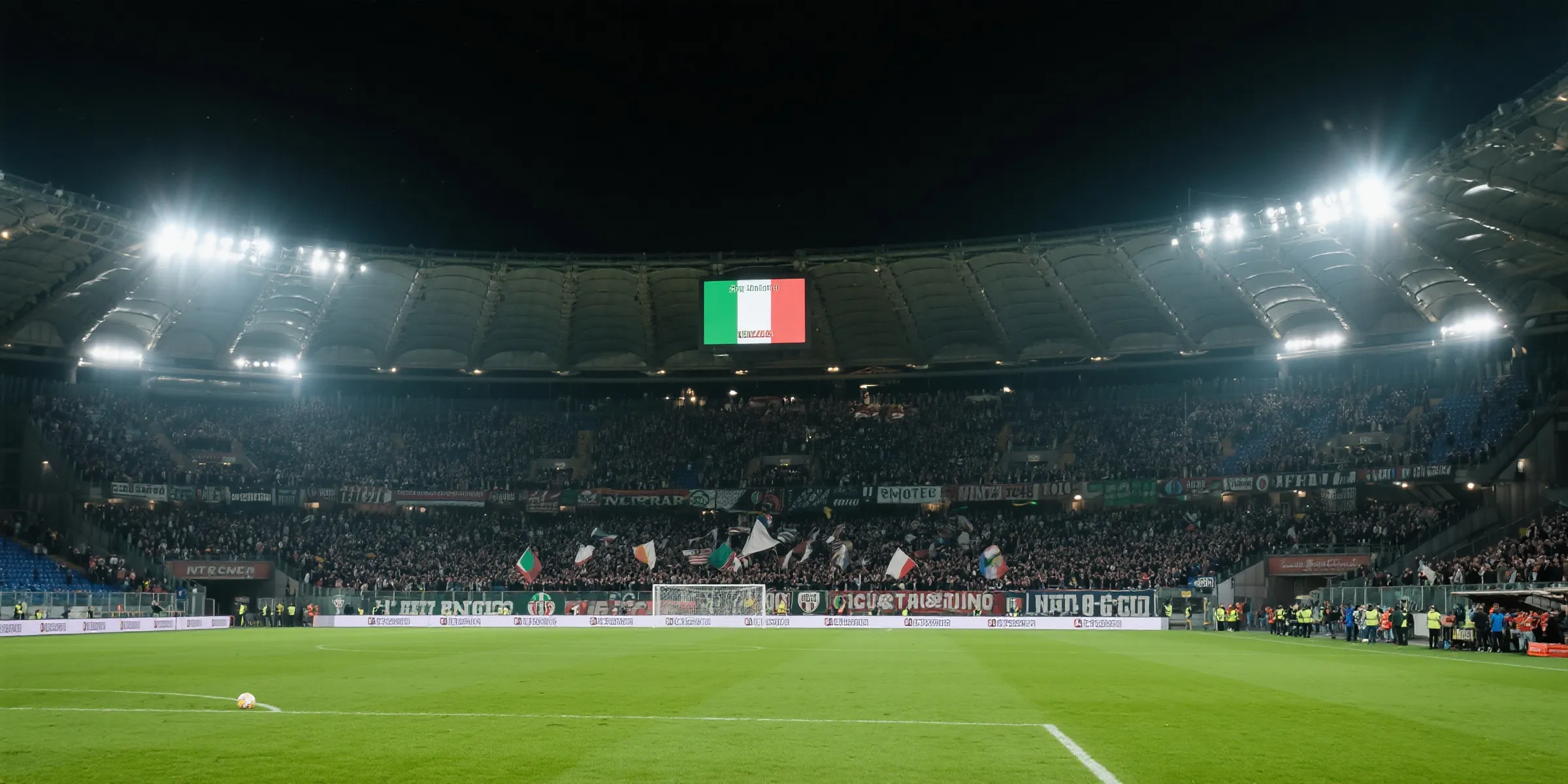 意甲夜场球场氛围图